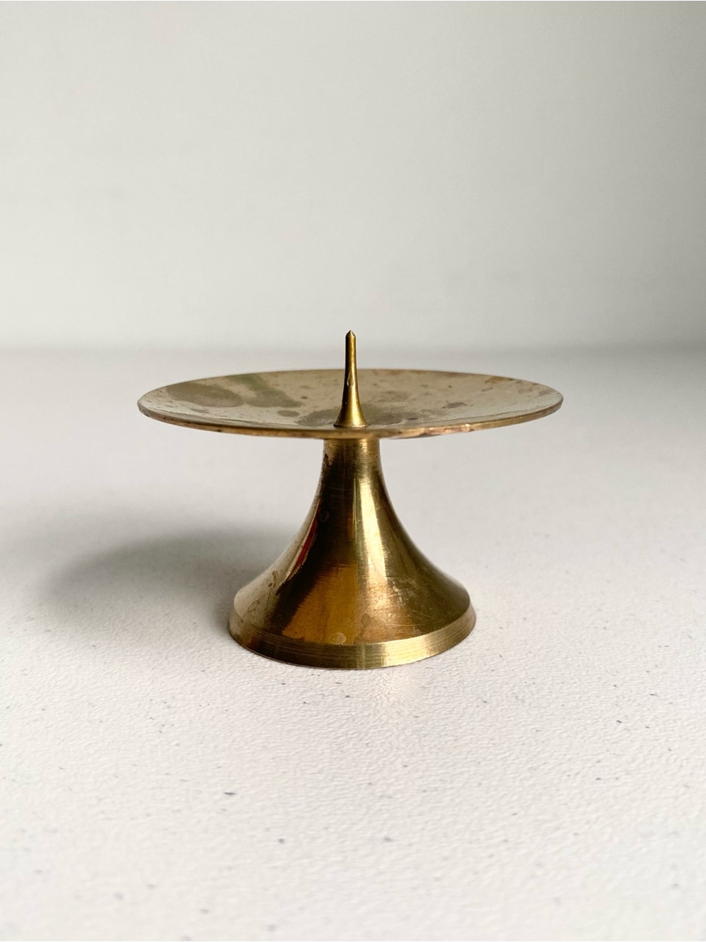 Vintage MCM Brass Candlestick Holder